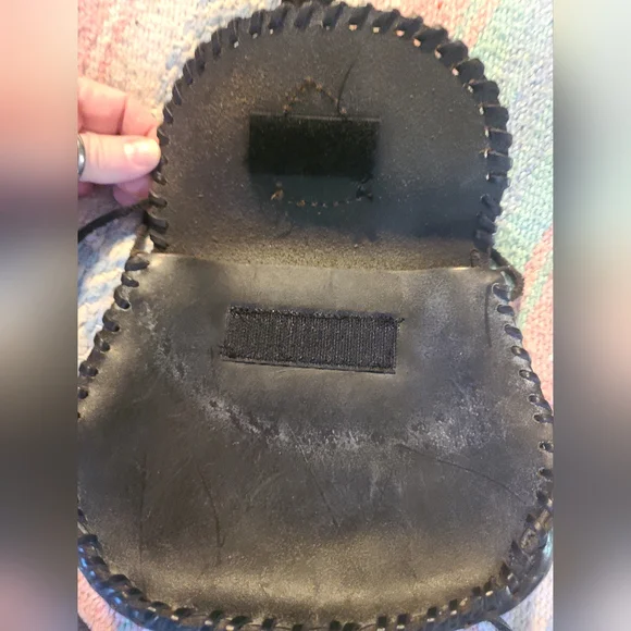 HOST PICK 🎉🎊Handmade genuine leather motorcycle themed cross body small bag - Picture 4 of 6